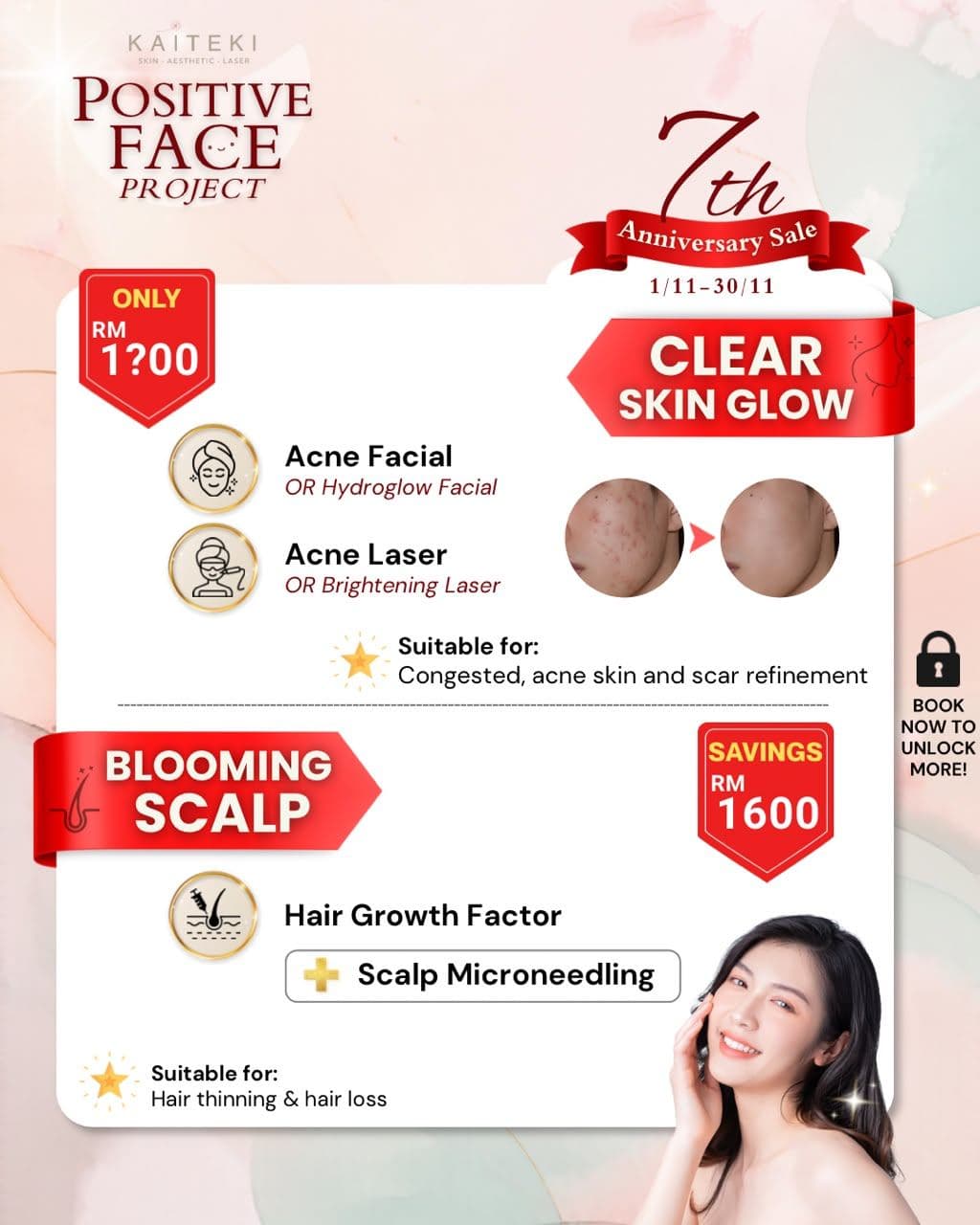 Kaiteki 7th anniversary promotion: Clear Skin Glow & Blooming Scalp